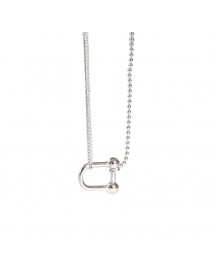 U Shape Fashion 925 Sterling Silver Necklace
