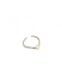 Round Natural Pearl 925 Sterling Silver Non-Pierced Earring(Single)