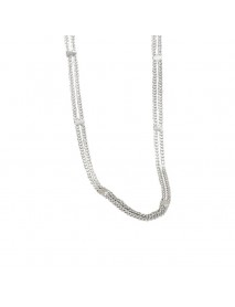 Double Layer Chain 925 Sterling Silver Choker Necklace