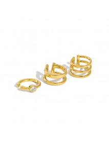 Fashion Multi Layer Circle 925 Sterling Silver Non-Pierced Earring(Single)
