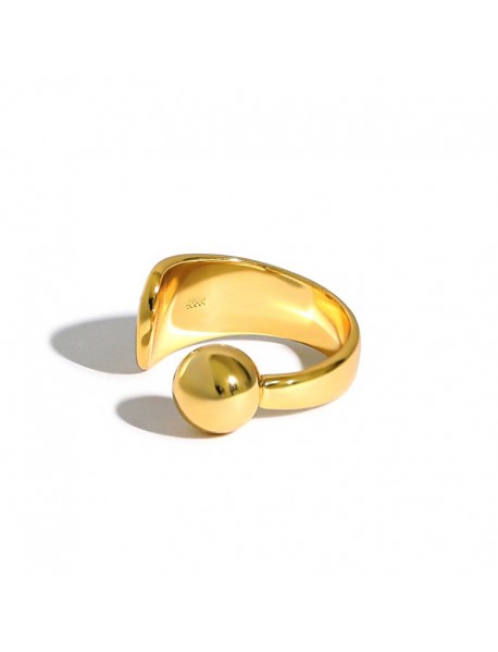 Minimalism Beads 925 Sterling Silver Adjustable Ring
