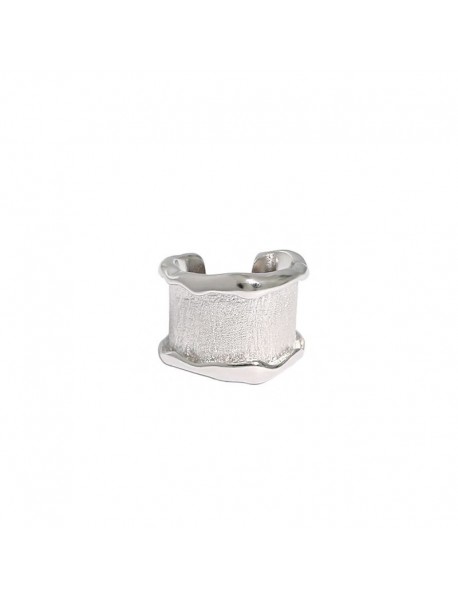 Simple Irregular 925 Sterling Silver Non-Pierced Earring(Single)