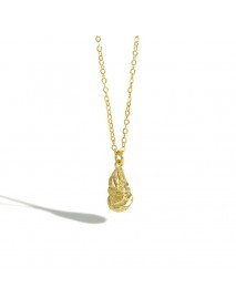 Simple Irregular Waterdrop 925 Sterling Silver Necklace