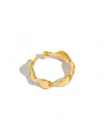 Simple Mobius Twist 925 Sterling Silver Adjustable Ring