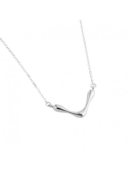 Fashion Letter V Shape 925 Sterling Silver Necklace