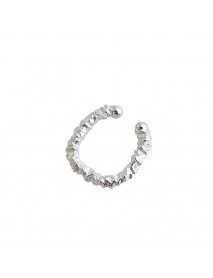 Irregular Circle925 Sterling Silver Non-Pierced Earring(Single)