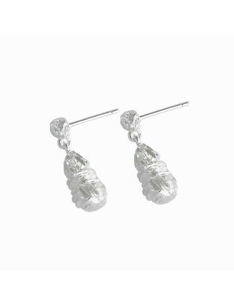Irregular Waterdrop 925 Sterling Silver Dangling Earrings