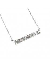 Geometry Rectangle Tag 925 Sterling Silver Necklace