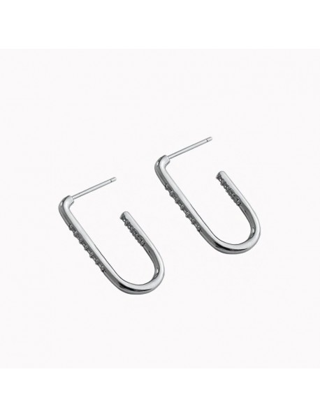 Fashion CZ Shape 925 Sterling Silver Dangling Earrings