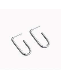 Fashion CZ Shape 925 Sterling Silver Dangling Earrings