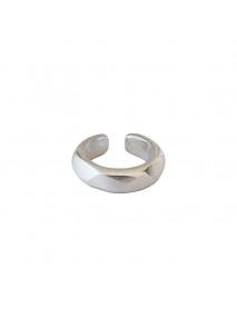 Simple Circle 925 Sterling Silver Non-Pierced Earring (Single)