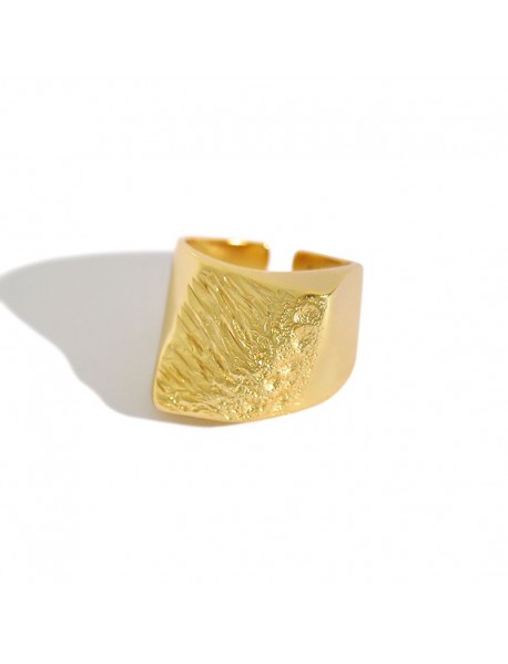Irregular Geometry 925 Sterling Silver Adjustable Ring