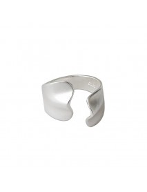 Fashion Irregular 925 Sterling Silver Wide Adjustable Ring