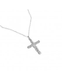 Holy Irregular Cross 925 Sterling Silver Necklace