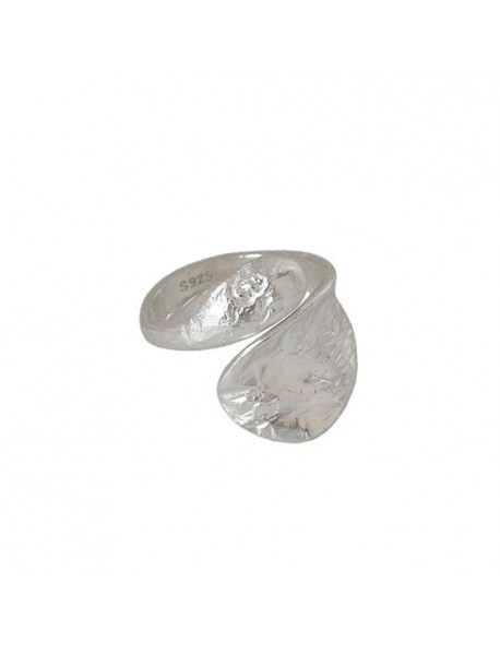 Irregular Waterdrop 925 Sterling Silver Adjustable Ring