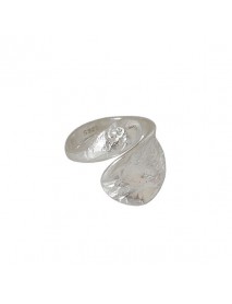 Irregular Waterdrop 925 Sterling Silver Adjustable Ring