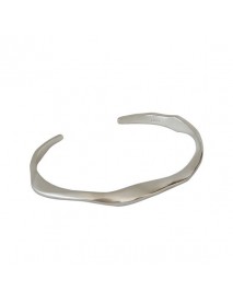 New Irregular 925 Sterling Silver Open Bangle