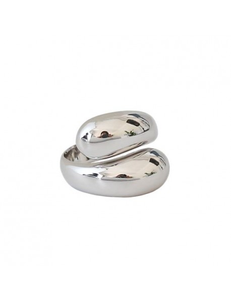 New Waterdrop Unique 925 Sterling Silver Adjustable Ring