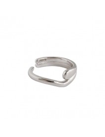Irregular Heart 925 Sterling Silver Adjustable Ring