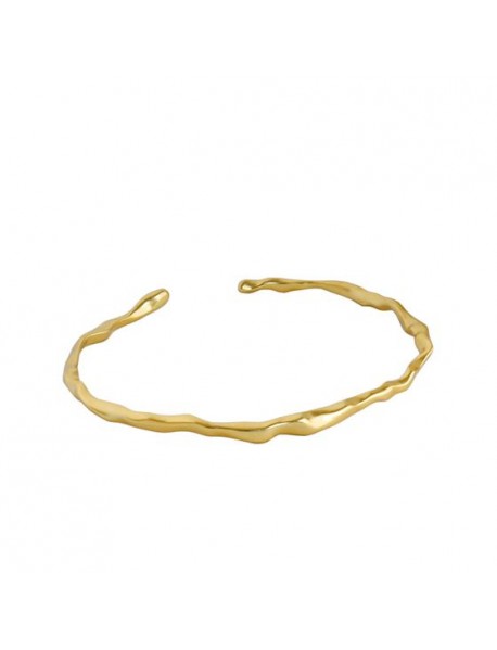 Irregular Fashion Simple 925 Sterling Silver Open Bangle