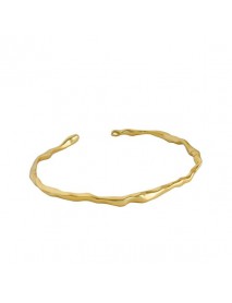 Irregular Fashion Simple 925 Sterling Silver Open Bangle