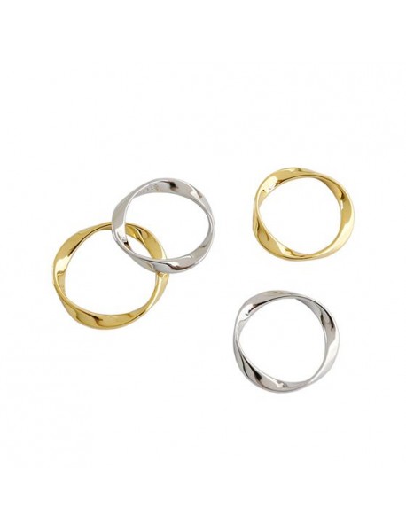 Minimalism Geometric Twisted 925 Sterling Silver Ring