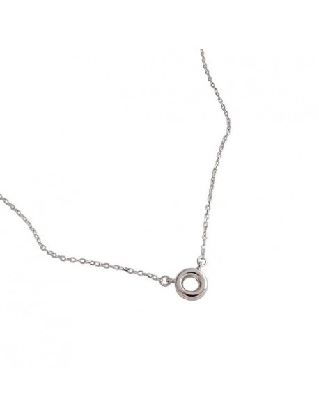 Simple Geometry Circle 925 Sterling Silver Necklace
