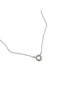 Simple Geometry Circle 925 Sterling Silver Necklace