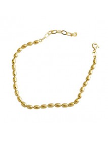 Simple Oval Beads 925 Sterling Silver Bracelet