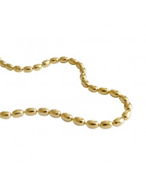 New Oval Beads 925 Sterling Silver Choker Necklace
