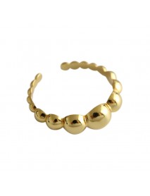 Simple Beads 925 Sterling Silver Adjustable Ring