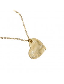 Irregular Surface Heart 925 Sterling Silver Necklace