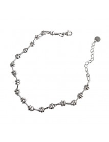 Honey Moon Lover Beads 925 Sterling Silver Promise Bracelet
