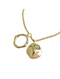 Geometry Irregular Round Circle 925 Sterling Silver Necklace