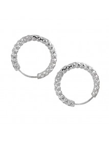 Modern  Circle 925 Sterling Silver Hoop Earrings