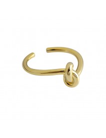 Simple Knot 925 Sterling Silver Adjustable Ring