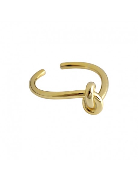 Simple Knot 925 Sterling Silver Adjustable Ring