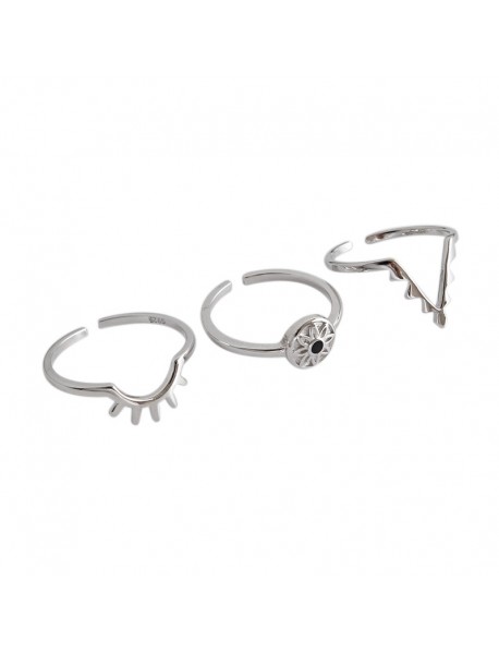 Fashion 925 Sterling Silver Adjustable Ring