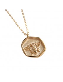Cute Honey Bee Tag 925 Sterling Silver Necklace