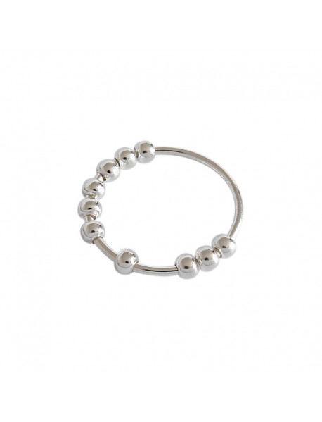 Simple Beads 925 Sterling Silver Ring
