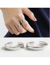Smooth Adjustable 925 Sterling Silver Ring