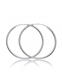 Simple Concise Elegant Women 925 Sterling Sliver Huggie Hoop Earrings
