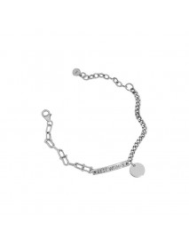 Vintage BEST WISHES Letters 925 Sterling Silver Bracelet