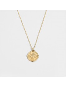Fashion Gold 2D Lion 925 Sterling Silver Necklace
