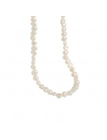 Fashion Baroque Freshwater Pearl 925 Sterling Silver Necklace