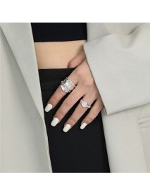 Simple Irregular Bump 925 Sterling Silver Adjustable Ring