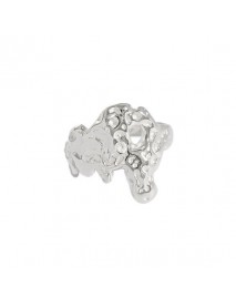 Fashion Irregular Lava Texture 925 Sterling Silver Adjustable Ring