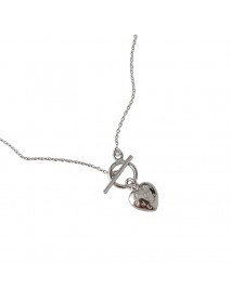Lady Love Letters Heart 925 Sterling Silver Necklace