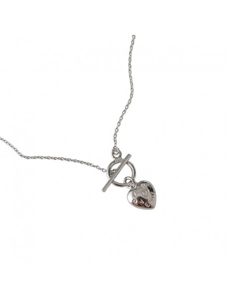Lady Love Letters Heart 925 Sterling Silver Necklace