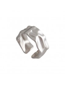 2019 Hot Irregular Surface 925 Sterling Silver Adjustable Ring